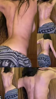 Brown hottie belly dancing drum solo wants to show you her frontal view but she wonders if youâ€™d like that.