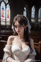 a woman in a wedding dress and veil 