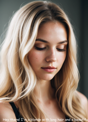 Hey there,blondes!I'm a brunette with long hair and a beauty