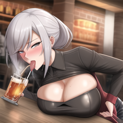 hot Granny fucked rough in the Pub with the Sex Master  ultra detailed 
