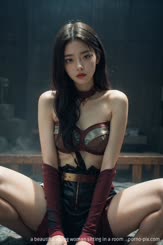 a beautiful young woman sitting in a room . 