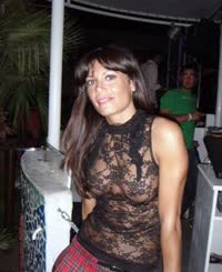 Sexy Woman in Lace Bra and Plaid Skirt