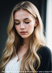 Hey there,blondes!I'm a wave hair and beautit!