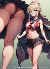 a very sexy anime girl in a sailor suit . 