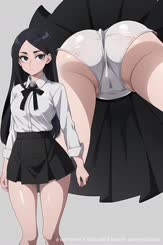a woman in a skirt and a blouse 