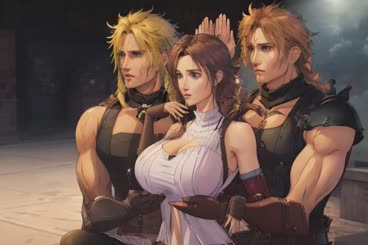 a group of people that are standing up 