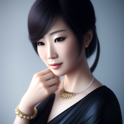 desirable asian mother  deviantart hyper realistic 