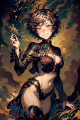 a beautiful woman in a very ornate costume