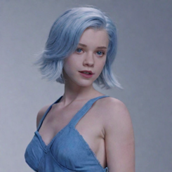 Skye Blue  at movie scene  highly detailed  