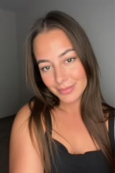 Smiling Girl in Black Tank Top Short Naughty