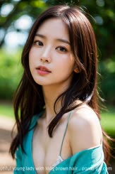 a beautiful young lady with long brown hair . 