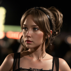 Aubree olsen  at movie scene  highly detailed  