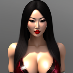 slutty asian woman  ultra detailed 