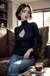 a woman sitting on a couch holding a plate . 