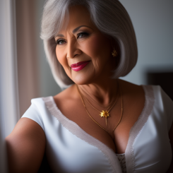 passionate mature woman  photorealistic 