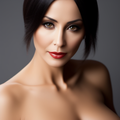 seductive mature woman  sharp focus 