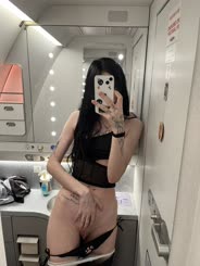 Airplane naked lady