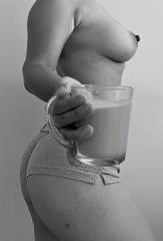 Wake up. I brought you boobs and a side of ass with your morning coffee. (f)