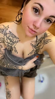 Nothing better than a hot tatted busty chick fresh out of the shower! ðŸ’¦ VIP Page 50% OFF!!! ðŸ¤‘