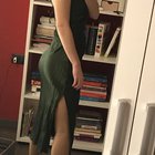 This match of heels and dress seems sexy (f)