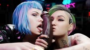 Evelyn and Judy (DogHead / CabezaDePerro00) [Cyberpunk 2077]