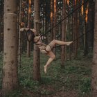 Body paint &amp; shibari in the woods on Karandashiha