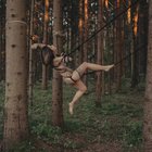 Body paint & shibari in the woods on Karandashiha