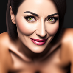 passionate mature woman  years old face after good sex  deviantart hyper realistic 