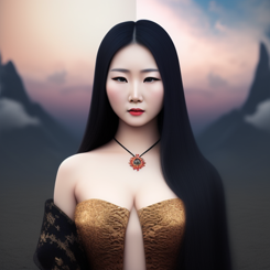 turned on asian woman  Photo Manipulation 