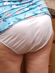 Good morning boys, wearing my white satin panties today. There starting to get a little damp between my legs already.