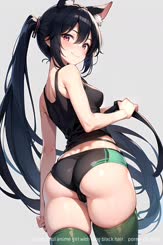 a beautiful anime girl with long black hair . 