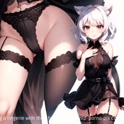 a person wearing a lingerie with their hand on their hip 