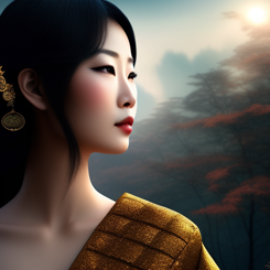 longing asian woman  Photo Manipulation 