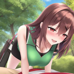 Brutal Sex with the Tourist in the park  ultra detailed 