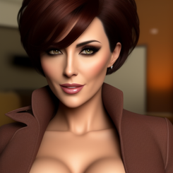 seductive short hair milf  pussy masturbating for her sexual pleasure  deviantart hyper realistic 