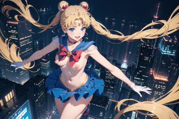 a woman is wearing a sailor moon costume 