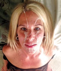 Blonde Babe with Cream on Her Face