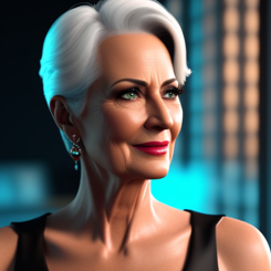inviting hot mature woman  years old face after good sex  octane render 