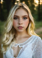 a close up of a person with long hair 