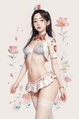 a very pretty girl with a very very small breast